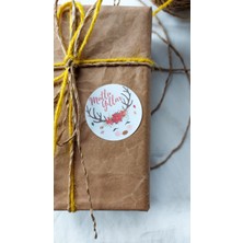 Çikoleyt Design Yapışkanlı Etiket - Mutlu Yıllar - Yeni Yıl, Yılbaşı Etiketi (5 Cm) 50 Adet