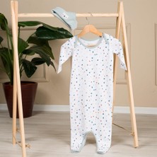 Miespiga Puantiyeli Yenidoğan 2'li Tulum Şapka Seti