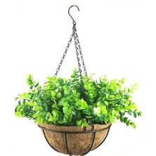 Nettenevime Yapay Çiçek Sarkaç Sepette Şimşir Yeşillik Çiçek Sepeti