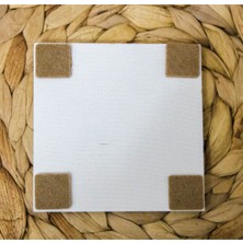 Begoloni 10X10 cm Limra Doğal Taş Uv Baskılı 4'lü Set Dekoratif Hediyelik Bardak Altlığı - Kedi Baskılı