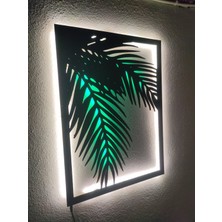 Dekoraven Palmiye LED Işıklı Dekoratif Tablo