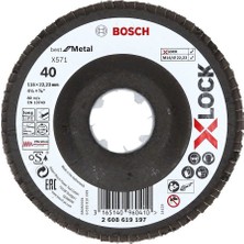 Bosch - X-Lock - 115 mm 40 Kum Best Serisi Metal Flap Disk  2608619197