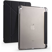 Canpay Apple iPad 10.2 Uyumlu Arka ve Ön Kılıf Canpay-Pen Standlı ve Kalem Bölmeli