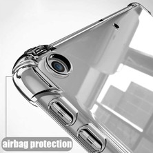 Canpay Samsung Galaxy Tab S6 Lite P610 Uyumlu Kılıf Anti Şok Şeffaf Beyaz Shock Proof Esnek