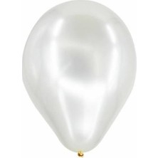 Atom 100 Lü Metalik Beyaz Balon