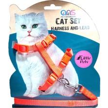 Ans Lüks Gato Kedi Göğüs Takım Tasması Turuncu