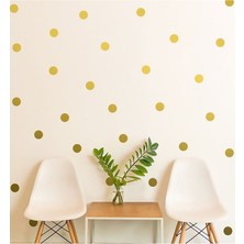 Msticker 74 Adet Yuvarlak Kesim Puantiye Bebek ve Çocuk Odası Duvar Sticker WALLST0029