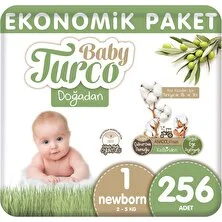 Baby Turco Doğadan Bebek Bezi Yenidoğan 1 Numara 256
