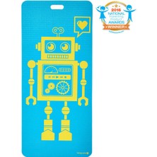 Finspor Merrithew Health & Fitness Eco Mat For Kids  Pixel The Robot (Aqua) ST-02200