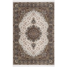 Artemis Halısı Silk 5158A Lacivert Kemik Klasik Desen Makine Halısı
