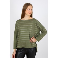 Alexander Gardi Çizgili Salaş Sweatshirt (B21-30602)