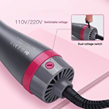 Çıft Voltajlı 100-240V Saç Kurutma Makinesi Fırça Saç Düzleştirici Bigudi Tarak Elektrikli Fön Makinesi Saç Rulo Fırçası Şekillendirici