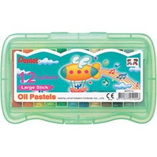 Pentel 12 Renk Yağ Bazlı Pastel Boya