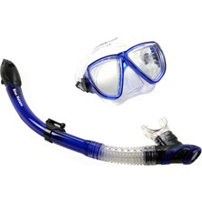 E-Life Outdoor VRD2010 Vakumlu Yetişkin Gözlük ve Şnorkel Set Mavi