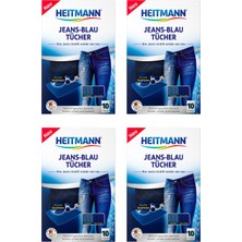 Heıtmann Blue Jean Renk Canlandırma ve Kot Boyama Mendili 10'lu x 4 Paket