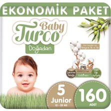 Baby Turco Doğadan Bebek Bezi Ekonomik Junior 5 Numara 160