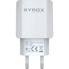 Syrox J52 Hızlı USB Şarj Adaptörü (Başlık) 2.6A - Beyaz