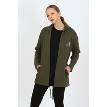 Alexander Gardi Kapüşonlu Omuz Detaylı Uzun Hırka (B21-30305)