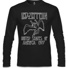 LED Zeppelin - 1977 Siyah Erkek Sweatshirt