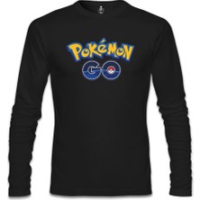 Pokemon Go - Logo Siyah Erkek Sweatshirt