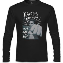 Llord T-Shirt Muhammad Ali - Float Like A Butterfly Siyah Erkek SweaT-Shirt