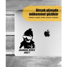 Stickrmarket | Arabada Bebek Var Cool | Araba Laptop Duvar Folyo Sticker 10 x 15 cm