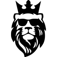 Stickrmarket | Aslan Kral | Araba Laptop Duvar Folyo Sticker 10 x 16 cm