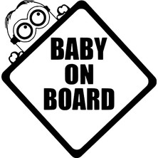 Stickrmarket | Baby On Board Minions | Araba Laptop Duvar Folyo Sticker 10 x 10 cm