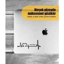 Stickrmarket | Isim Soyisim Kalp Atışı | Araba Laptop Duvar Folyo Sticker 25 x 10 cm