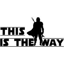 Stickrmarket | Star Wars This Is The Way | Araba Laptop Duvar Folyo Sticker 10 x 5 cm