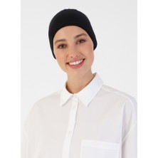 Ecardin Nefes Alan Kumaş Bandana Bone - Siyah - Ecardin