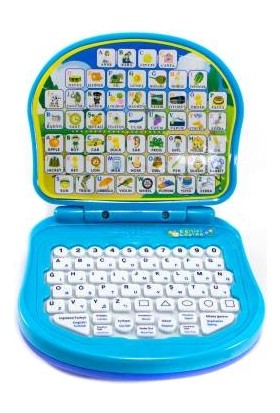 Erzi Oyuncak Mini Laptop Melek Laptop Türkçe Ingilizce Eğitici Mavi 21 cm