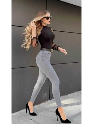 Ramrod Kadın Gri Jasmin Süper Skinny Jeans Kot Pantolon ( Toparlayıcı )