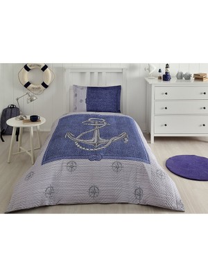 Özdilek Anchor Denim Tek Kişilik Kapitone Nevresim Takımı