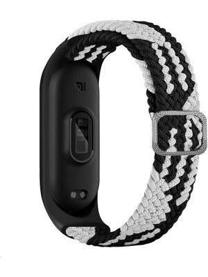 AktarMobile Xiaomi Mi Band 3 Uyumlu Kordon Örgü Loop Kayış Metal Tokalı Bileklik Elastik Ayarlanabilir