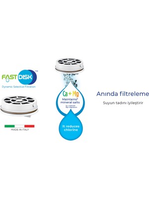 LAICA Akıllı Filtreli Su Arıtmalı Anında Filtreleme Sistemleri İçin Fast Disk 6'lı Yedek Disk Filtresi