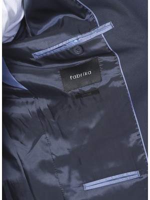 Fabrika Comfort Ceket Yaka Regular Fit Düz Lacivert Erkek Takım Elbise