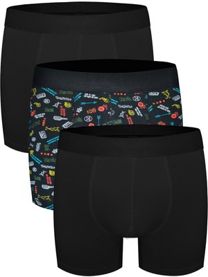 Darkzone Siyah Erkek Boxer