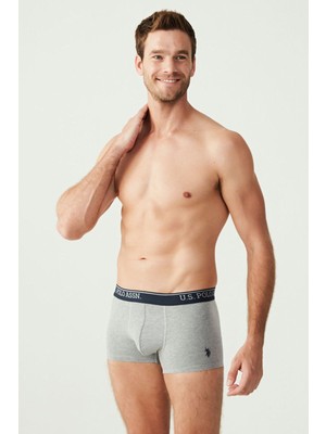 U.s. Polo Assn. 80263 Erkek Lacivert-Gri-Indigo 3'lü Boxer