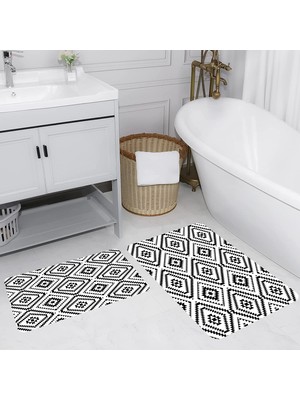 Rovigo Home Dijital Baskılı 2'li Banyo Paspas Takımı RVG5149