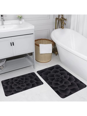 Rovigo Home Dijital Baskılı 2'li Banyo Paspas Takımı RVG5155