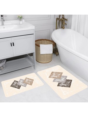 Rovigo Home Dijital Baskılı 2'li Banyo Paspas Takımı RVG5162