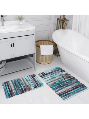 Rovigo Home Dijital Baskılı 2'li Banyo Paspas Takımı RVG5187