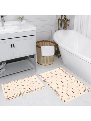 Rovigo Home Dijital Baskılı 2'li Banyo Paspas Takımı RVG5189