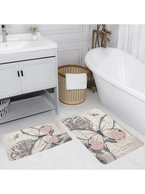 Rovigo Home Dijital Baskılı 2'li Banyo Paspas Takımı RVG5206