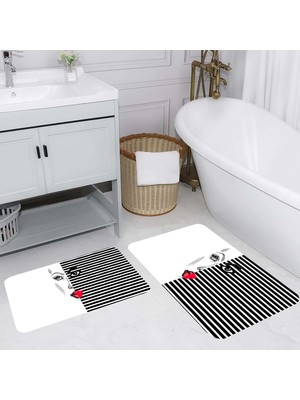 Rovigo Home Dijital Baskılı 2'li Banyo Paspas Takımı RVG5223