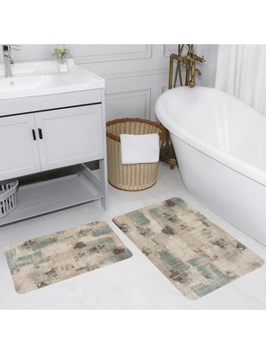 Rovigo Home Dijital Baskılı 2'li Banyo Paspas Takımı RVG5228