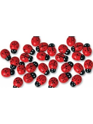 Be Beauty Kırmızı Küçük Uğur Böceği Yapışkanlı Boncuğu 50 Adet