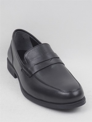 Chelsy Siyah Klasik Hakiki Deri Erkek Çocuk Ayakkabısı Chelsy