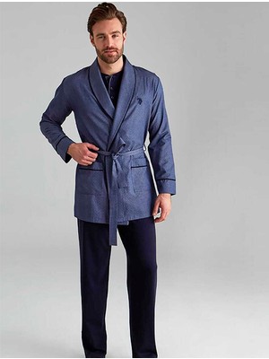 U.S. Polo Assn.  U.S. Polo Assn.  Damat Çeyiz Şortlu Pijama & Robdöşambr 5li Set 12000
